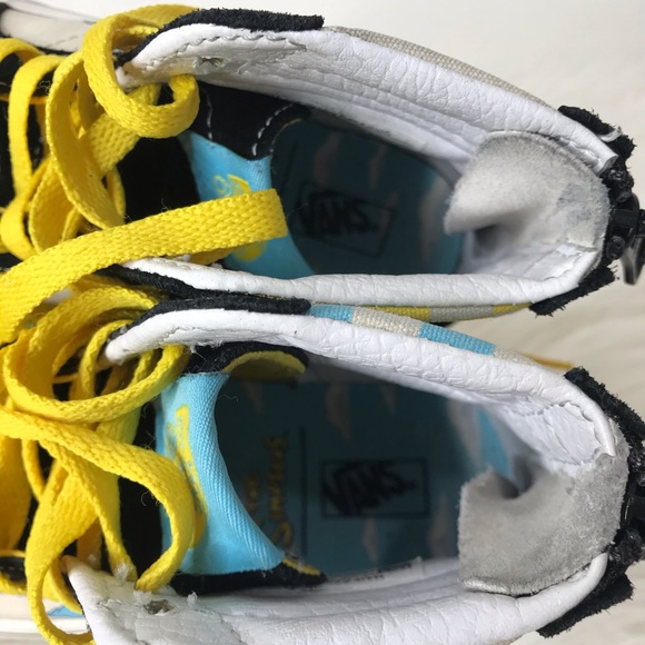 Vans x The Simpsons Kids Sk8-Hi Zip- Limited Edition Size 11 - Picture 11 of 16